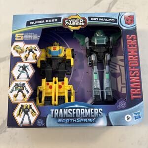 Transformers EarthSpark Bumblebee and Mo Malto Cyber-Combiner Action Figures